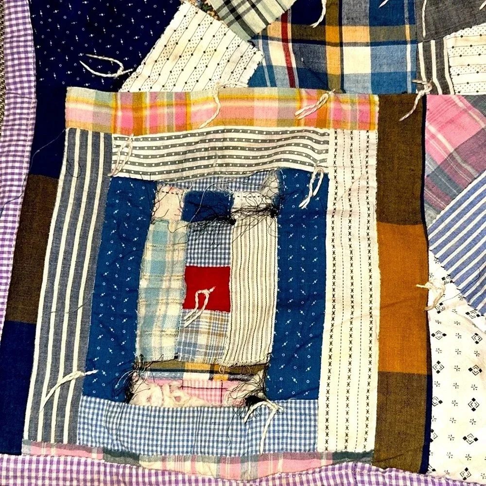 RARE HANDMADE HAND SEWN HEIRLOOM GRANDMOTHER’S CUSTOM MADE VINTAGE QUILT BLANKET